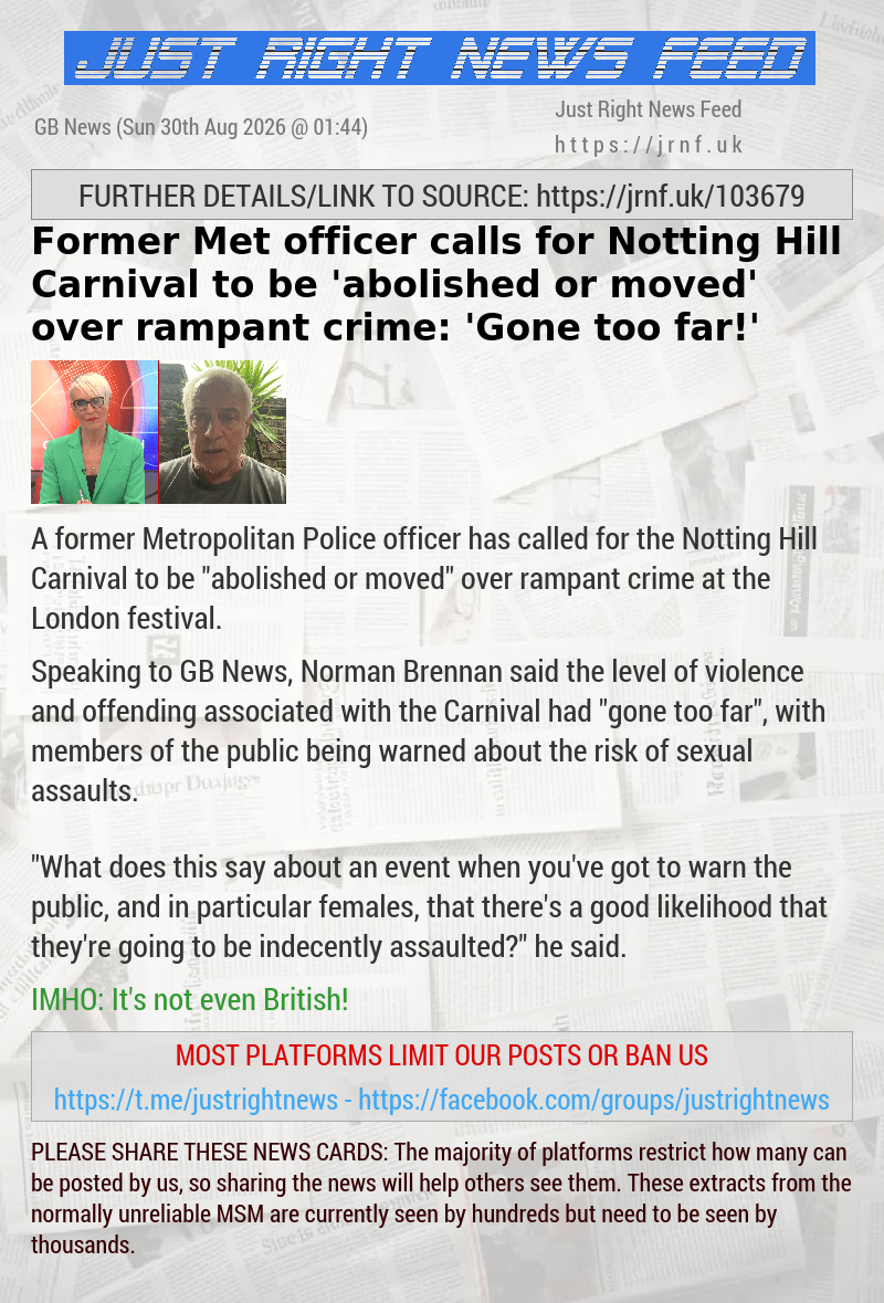 Former Met officer calls for Notting Hill Carnival to be ‘abolished or moved’ over rampant crime: ‘Gone too far!’