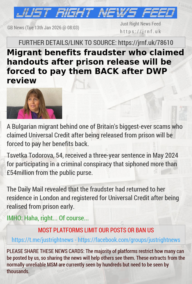 Migrant benefits fraudster who claimed handouts after prison release will be forced to pay them BACK after DWP review