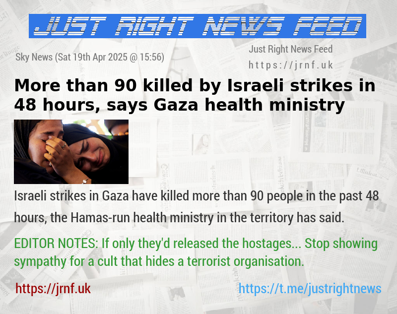 More than 90 killed by Israeli strikes in 48 hours, says Gaza health ministry