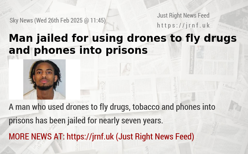 Man jailed for using drones to fly drugs and phones into prisons