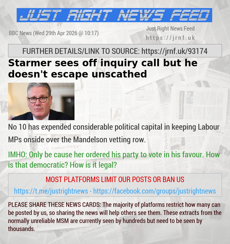 Starmer sees off inquiry call but he doesn’t escape unscathed