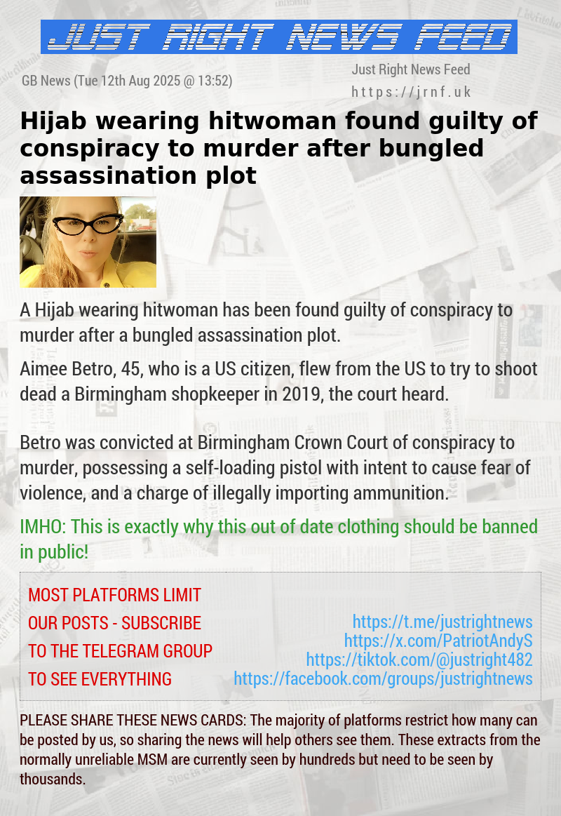 Hijab wearing hitwoman found guilty of conspiracy to murder after bungled assassination plot