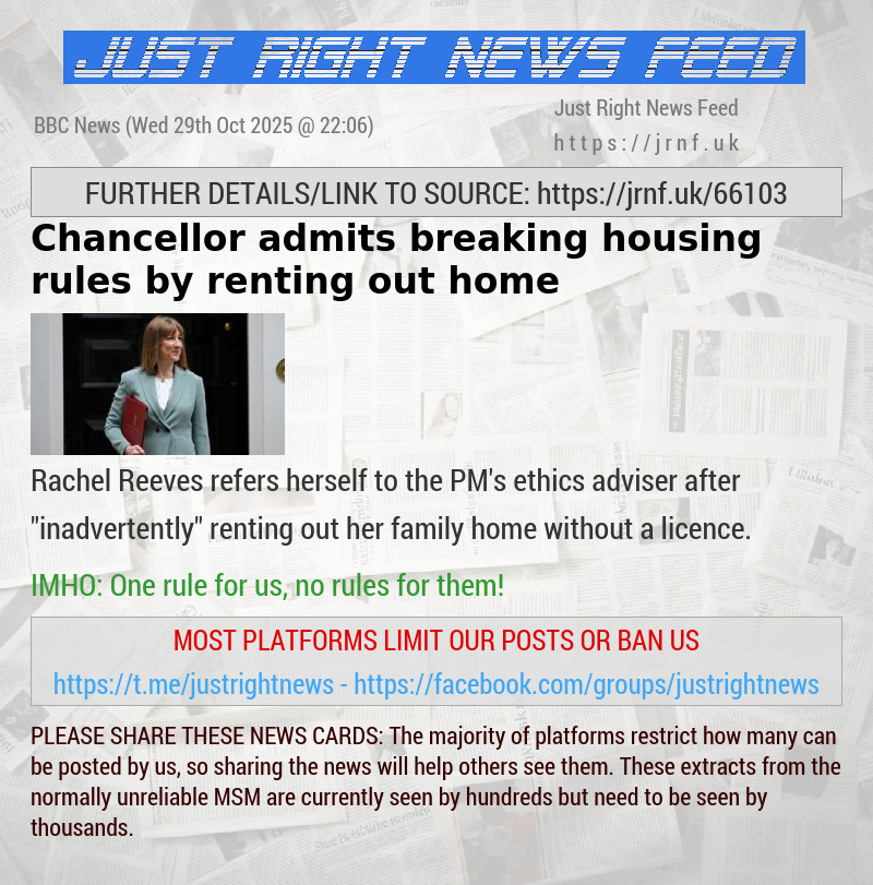 Chancellor admits breaking housing rules by renting out home