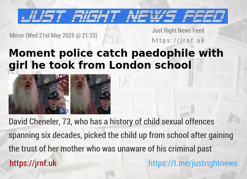 Moment police catch paedophile with girl he took from London school