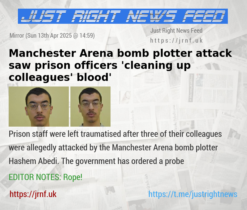 Manchester Arena bomb plotter attack saw prison officers ’cleaning up colleagues’ blood’