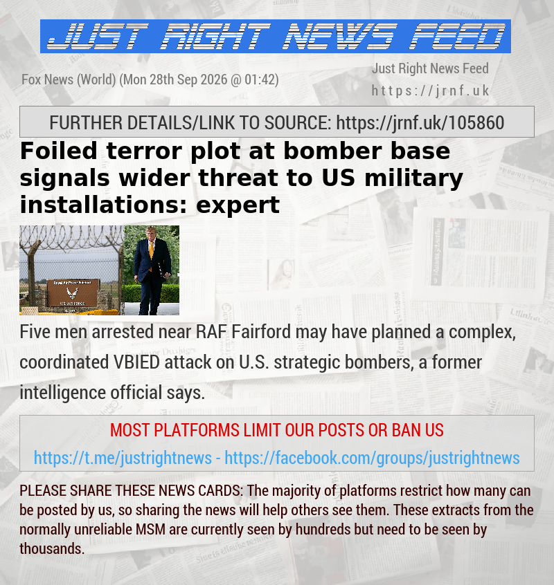 Foiled terror plot at bomber base signals wider threat to US military installations: expert