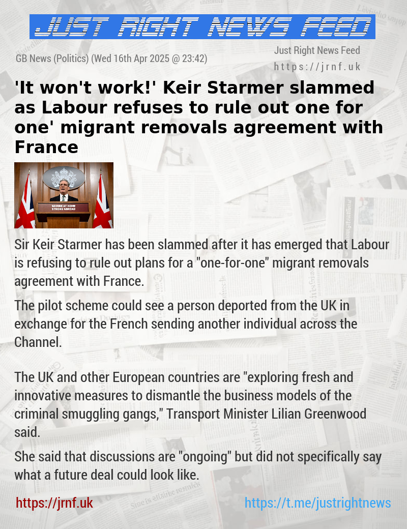 ’It won’t work!’ Keir Starmer slammed as Labour refuses to rule out ‘one—for—one’ migrant removals agreement with France