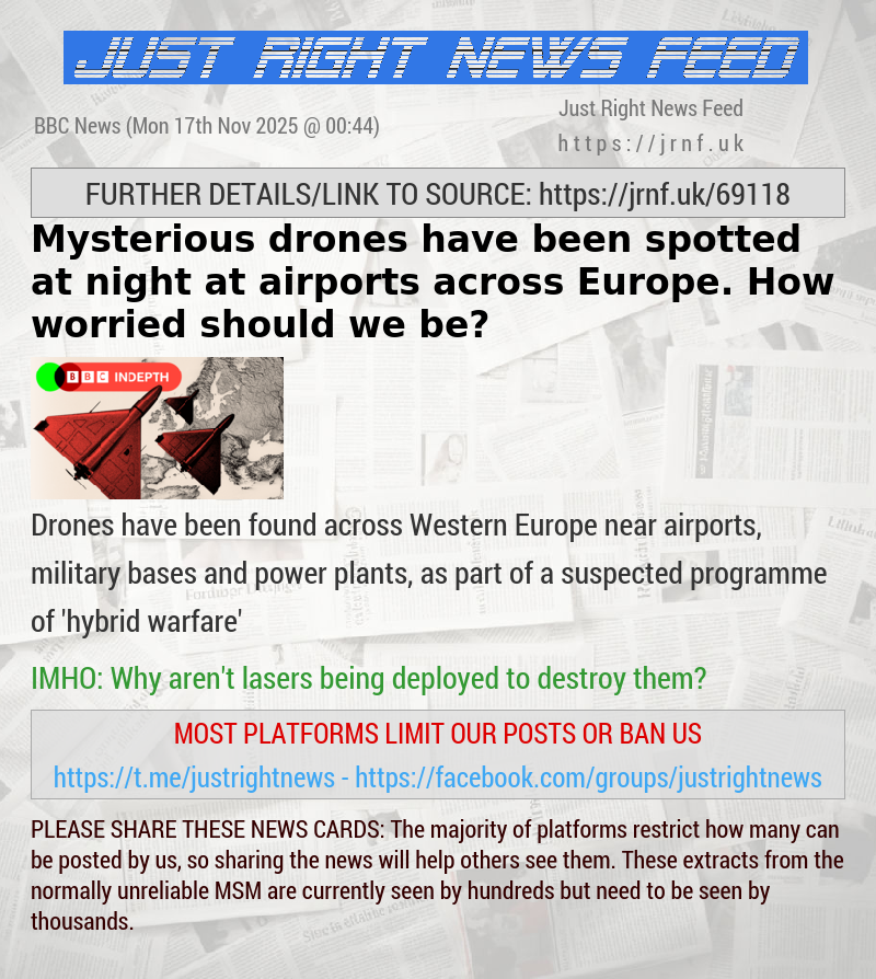Mysterious drones have been spotted at night at airports across Europe. How worried should we be?