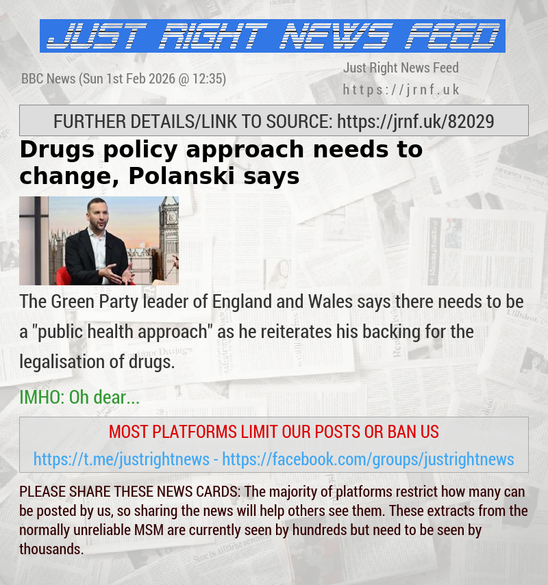 Drugs policy approach needs to change, Polanski says