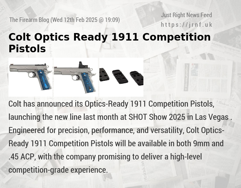 Colt Optics—Ready 1911 Competition Pistols