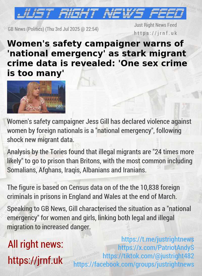 Women’s safety campaigner warns of ’national emergency’ as stark migrant crime data is revealed: ’One sex crime is too many’