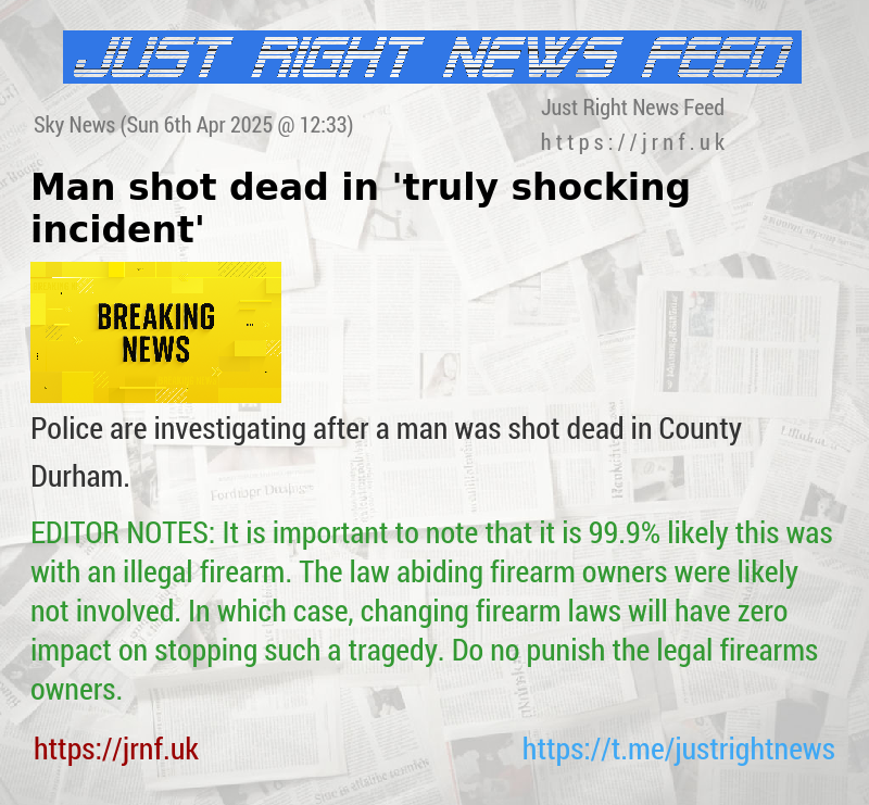 Man shot dead in ’truly shocking incident’