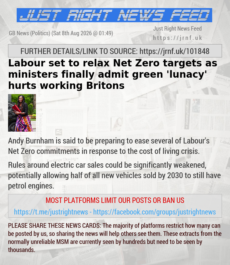 Labour set to relax Net Zero targets as ministers finally admit green ’lunacy’ hurts working Britons