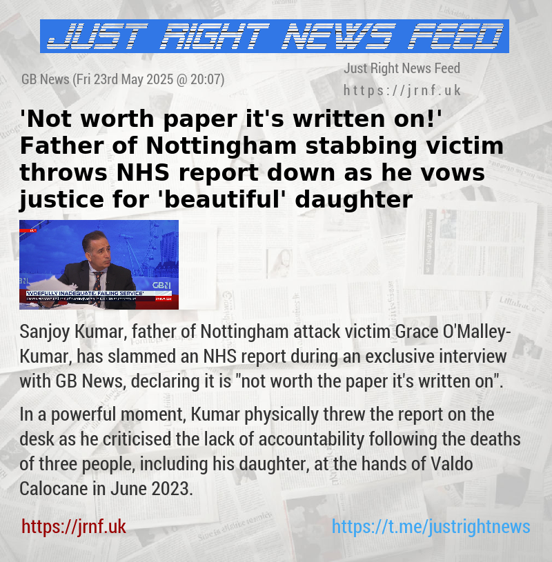 ’Not worth paper it’s written on!’ Father of Nottingham stabbing victim throws NHS report down as he vows justice for ’beautiful’ daughter