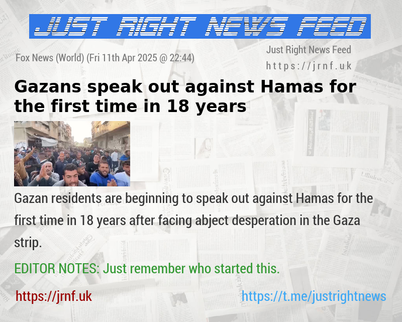 Gazans speak out against Hamas for the first time in 18 years