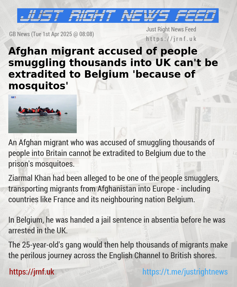 Afghan migrant accused of people smuggling thousands into UK can’t be extradited to Belgium ’because of mosquitos’