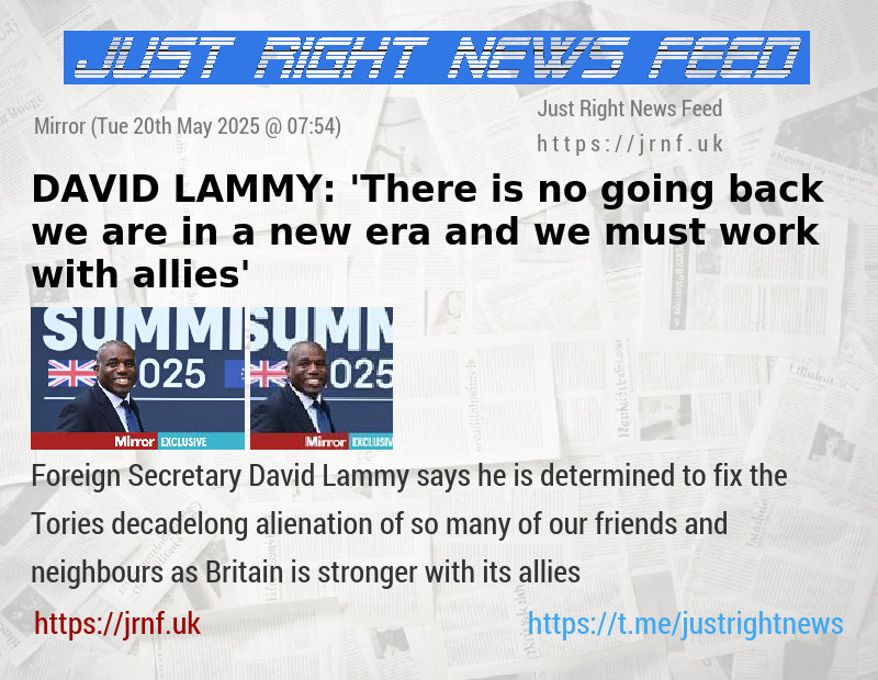 DAVID LAMMY: ’There is no going back — we are in a new era and we must work with allies’