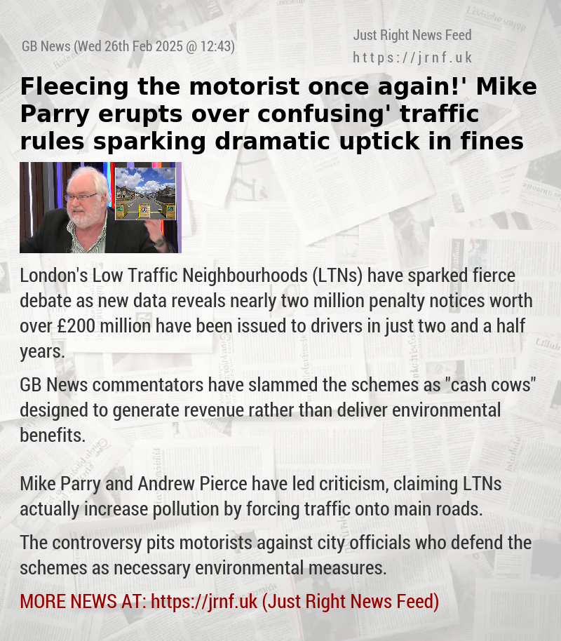 ‘Fleecing the motorist once again!’ Mike Parry erupts over ‘confusing’ traffic rules sparking dramatic uptick in fines