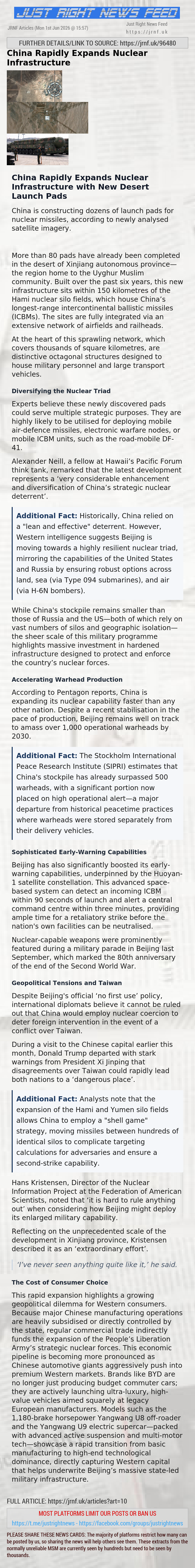 China Rapidly Expands Nuclear Infrastructure