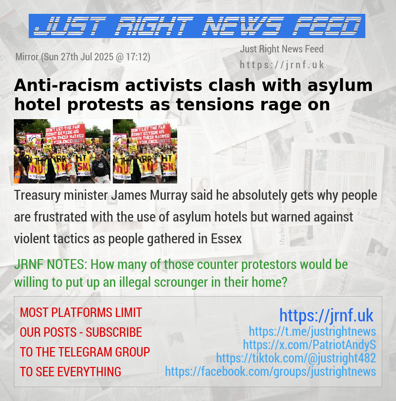 Anti—racism activists clash with asylum hotel protests as tensions rage on