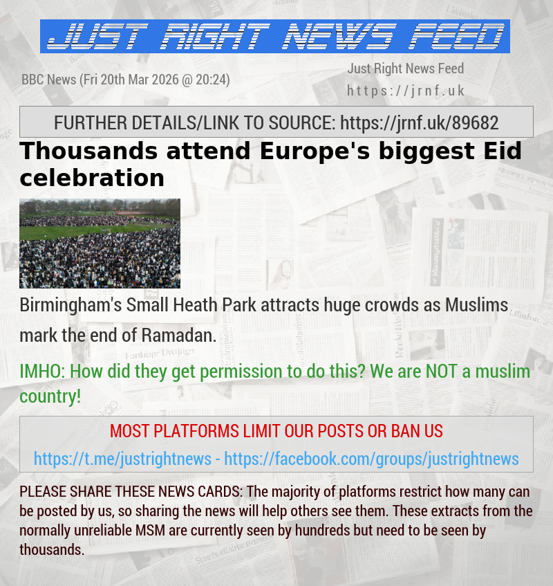 Thousands attend Europe’s biggest Eid celebration