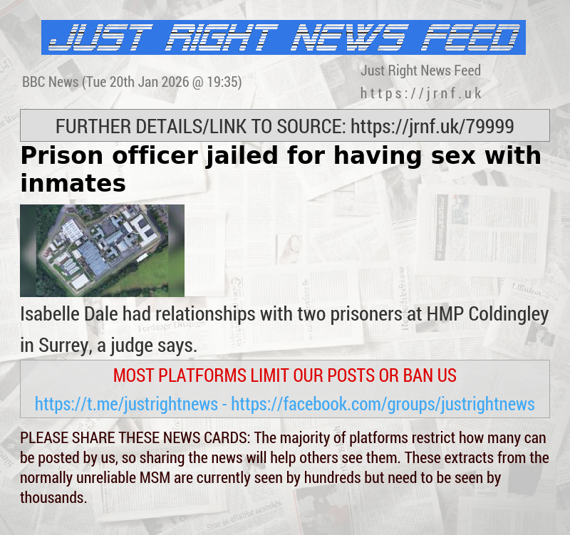 Prison officer jailed for having sex with inmates