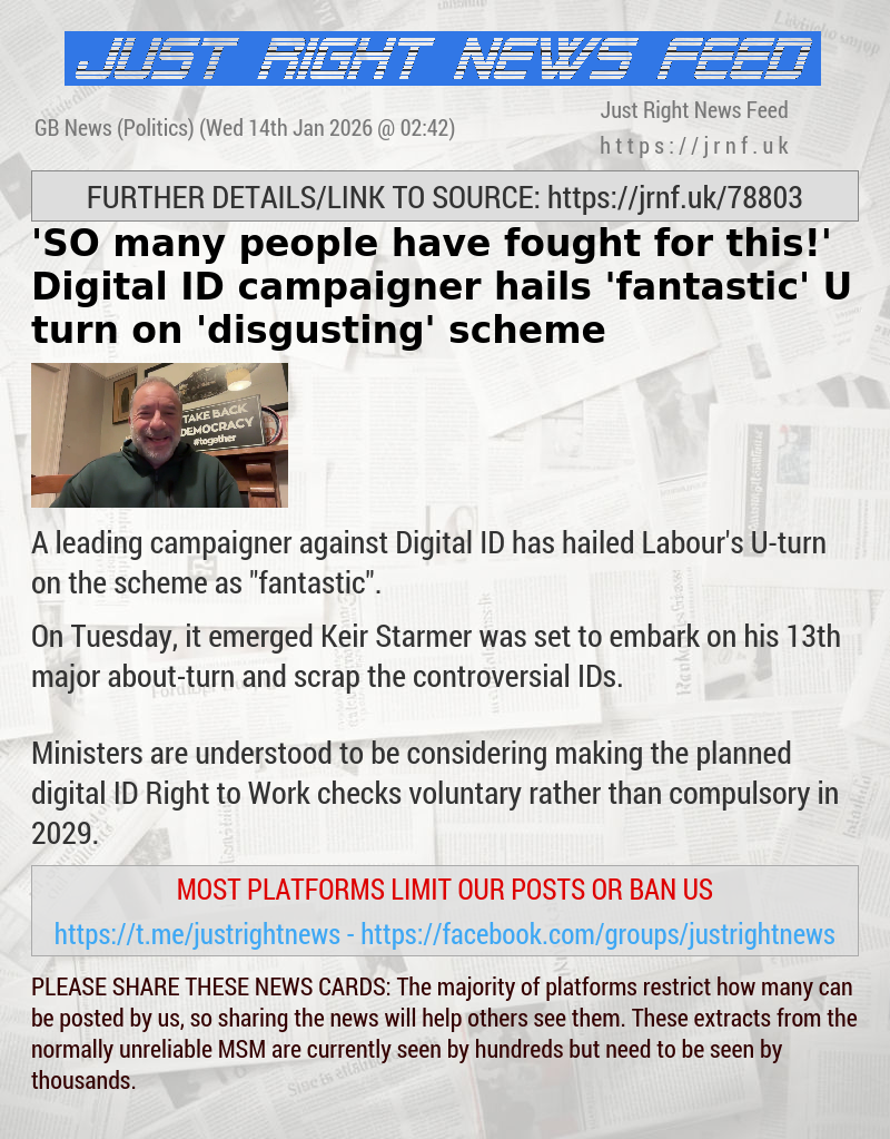 ’SO many people have fought for this!’ Digital ID campaigner hails ’fantastic’ U—turn on ’disgusting’ scheme