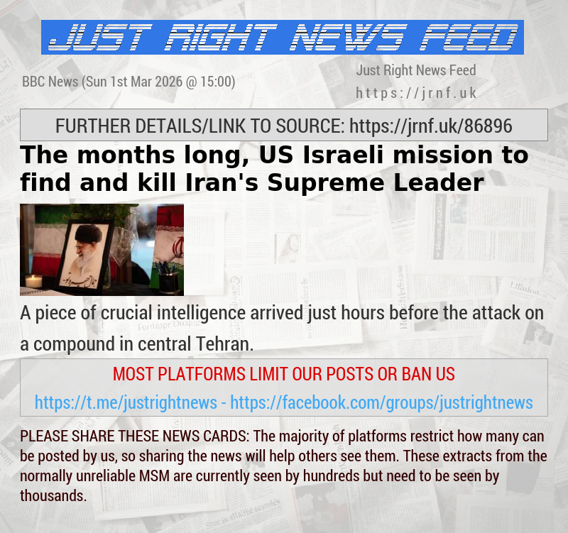 The months—long, US—Israeli mission to find and kill Iran’s Supreme Leader