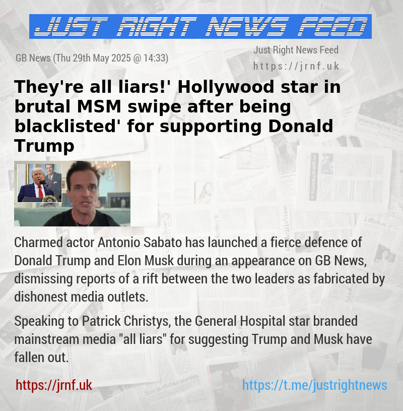 ‘They’re all liars!’ Hollywood star in brutal MSM swipe after being ‘blacklisted’ for supporting Donald Trump