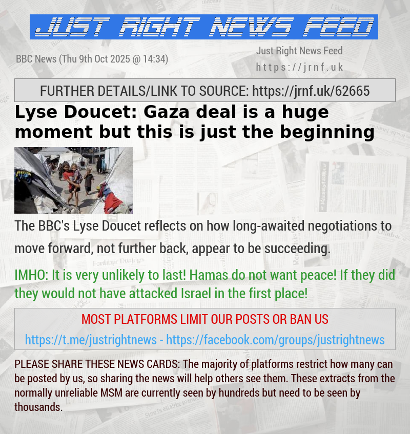 Lyse Doucet: Gaza deal is a huge moment but this is just the beginning