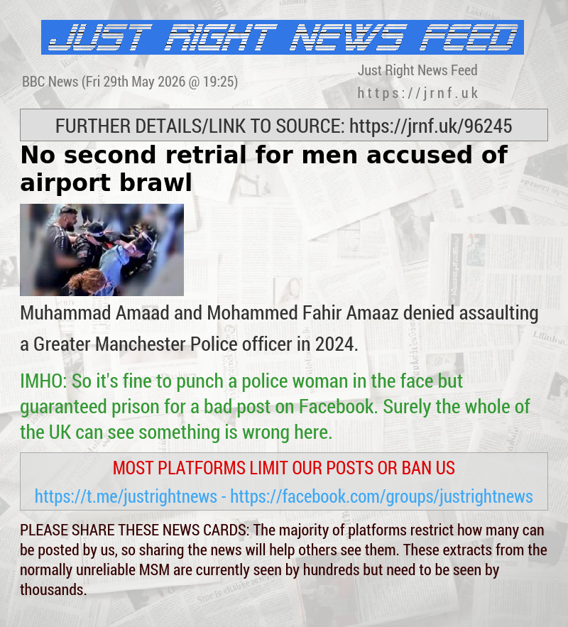 No second retrial for men accused of airport brawl