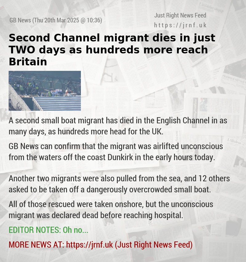 Second Channel migrant dies in just TWO days as hundreds more reach Britain