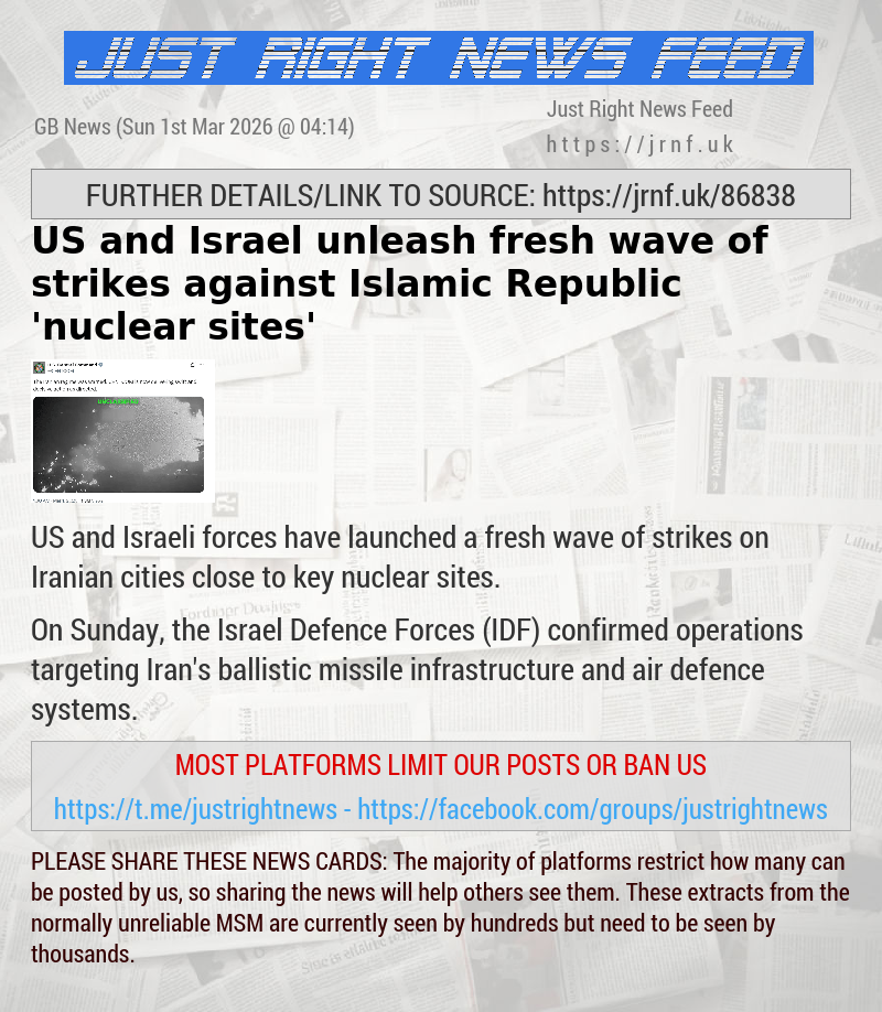 US and Israel unleash fresh wave of strikes against Islamic Republic ’nuclear sites’