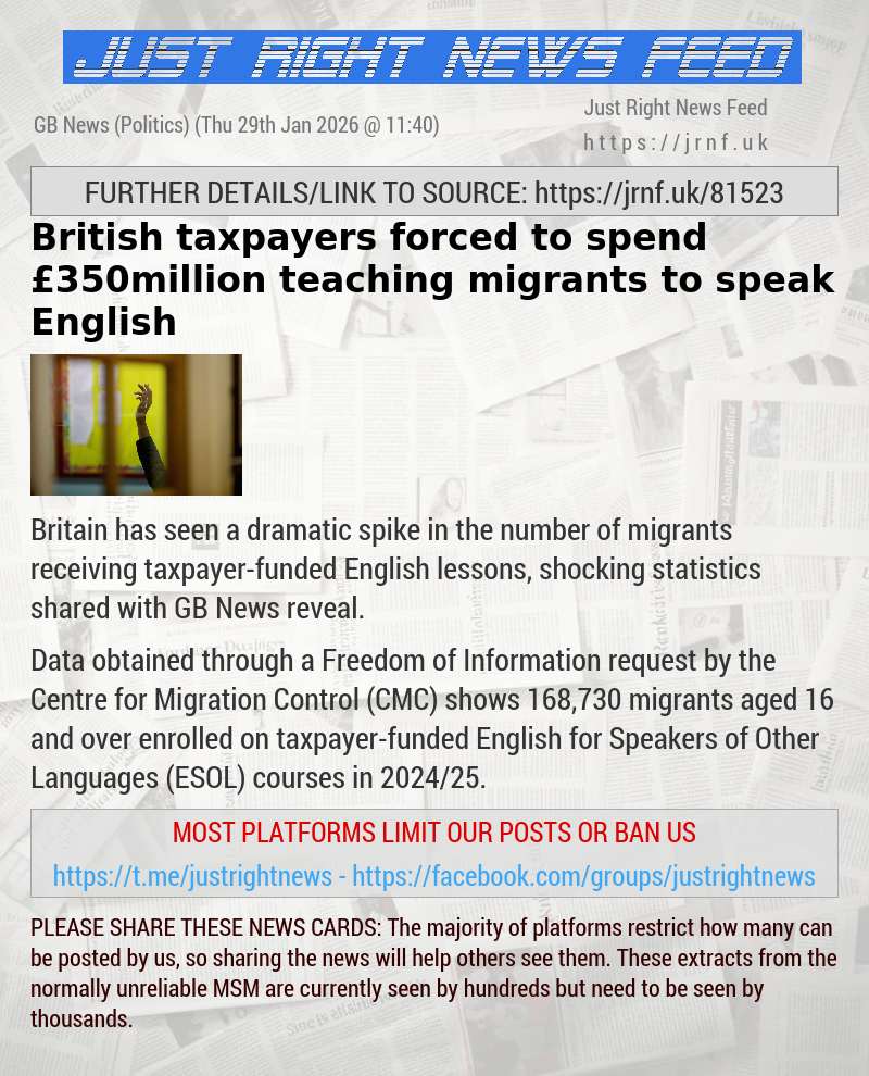British taxpayers forced to spend &pound;350million teaching migrants to speak English