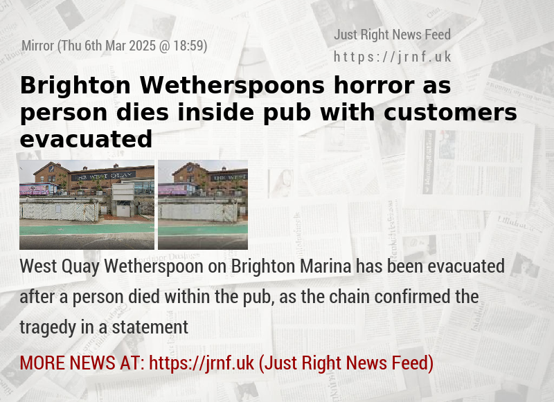 Brighton Wetherspoons horror as person dies inside pub with customers evacuated