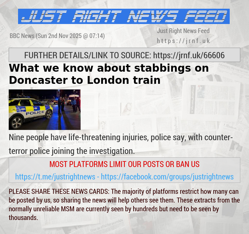 What we know about stabbings on Doncaster to London train