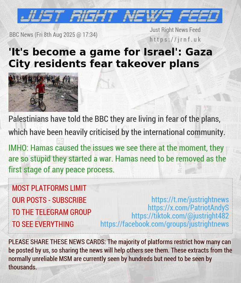 ’It’s become a game for Israel’: Gaza City residents fear takeover plans