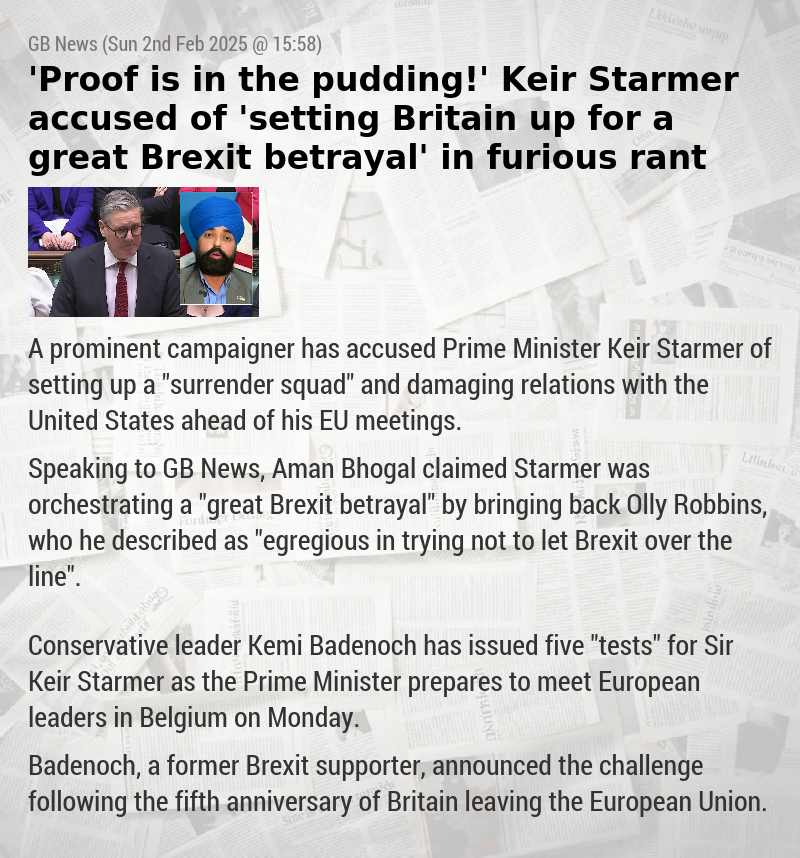 ‘Proof is in the pudding!’ Keir Starmer accused of ‘setting Britain up for a great Brexit betrayal’ in furious rant