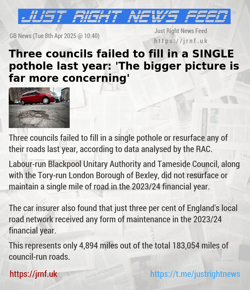 Three councils failed to fill in a SINGLE pothole last year: ’The bigger picture is far more concerning’