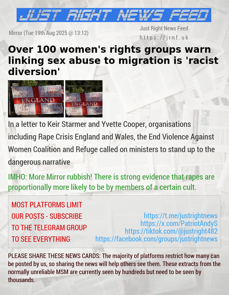 Over 100 women’s rights groups warn linking sex abuse to migration is ’racist diversion’