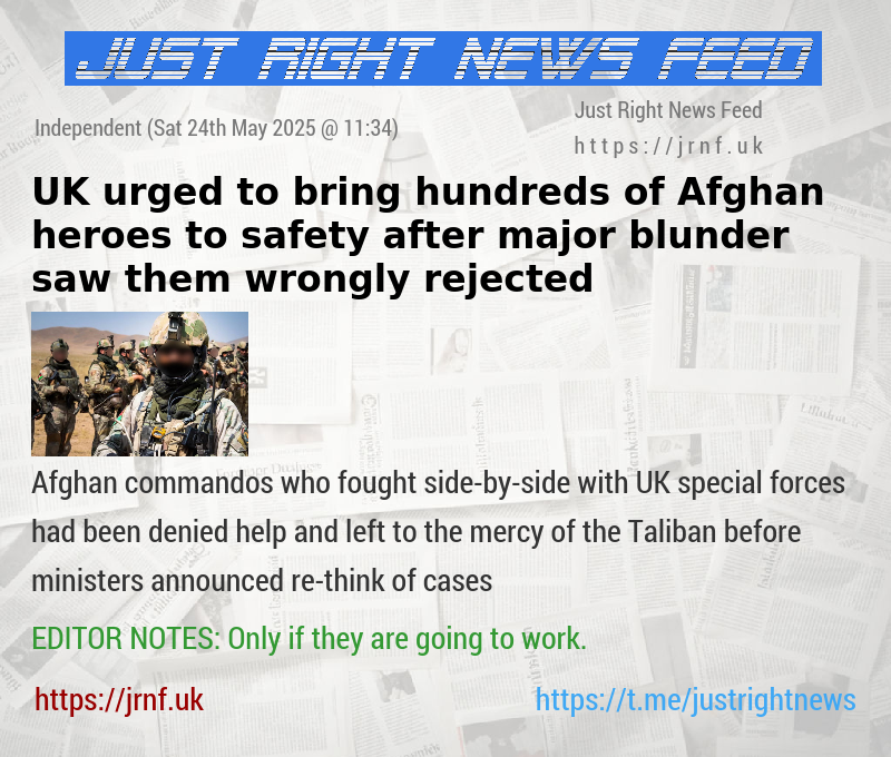 UK urged to bring hundreds of Afghan heroes to safety after major blunder saw them wrongly rejected