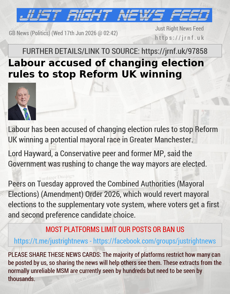 Labour accused of changing election rules to stop Reform UK winning