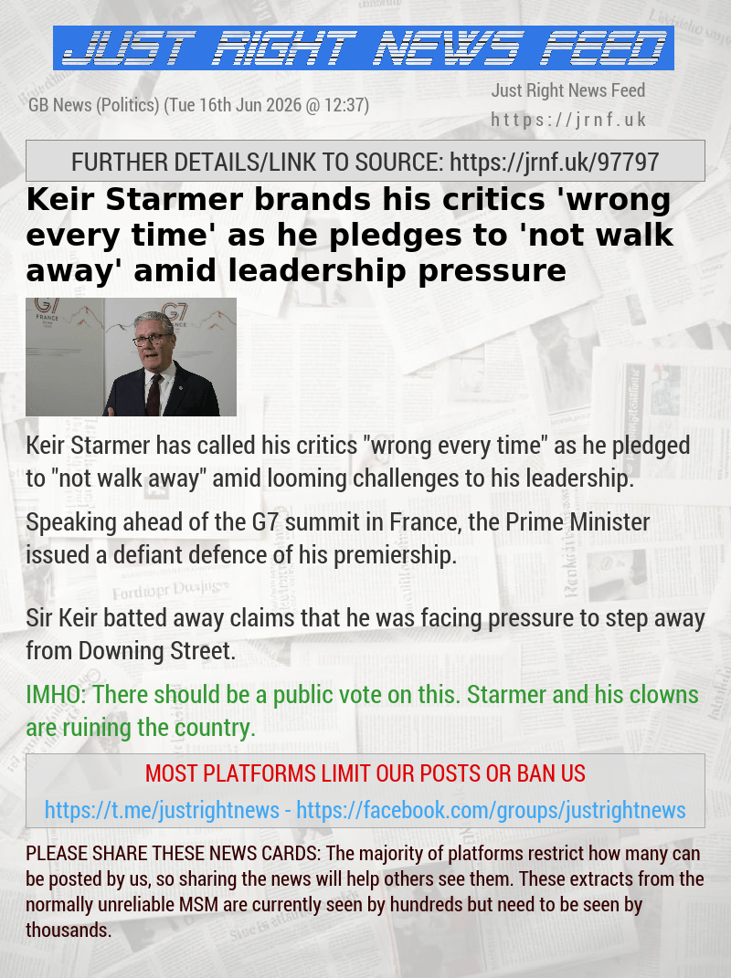 Keir Starmer brands his critics ‘wrong every time’ as he pledges to ‘not walk away’ amid leadership pressure