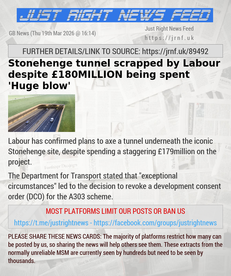 Stonehenge tunnel scrapped by Labour despite &pound;180MILLION being spent — ’Huge blow’