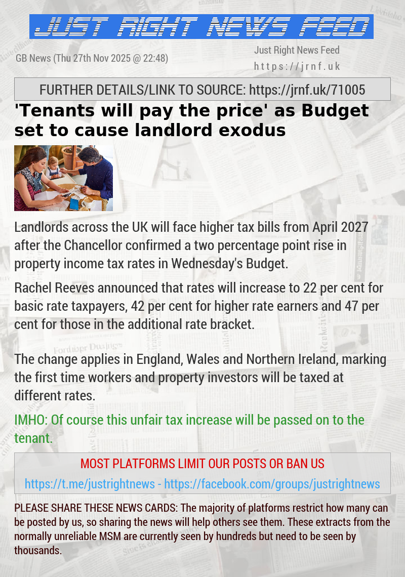 ’Tenants will pay the price’ as Budget set to cause landlord exodus