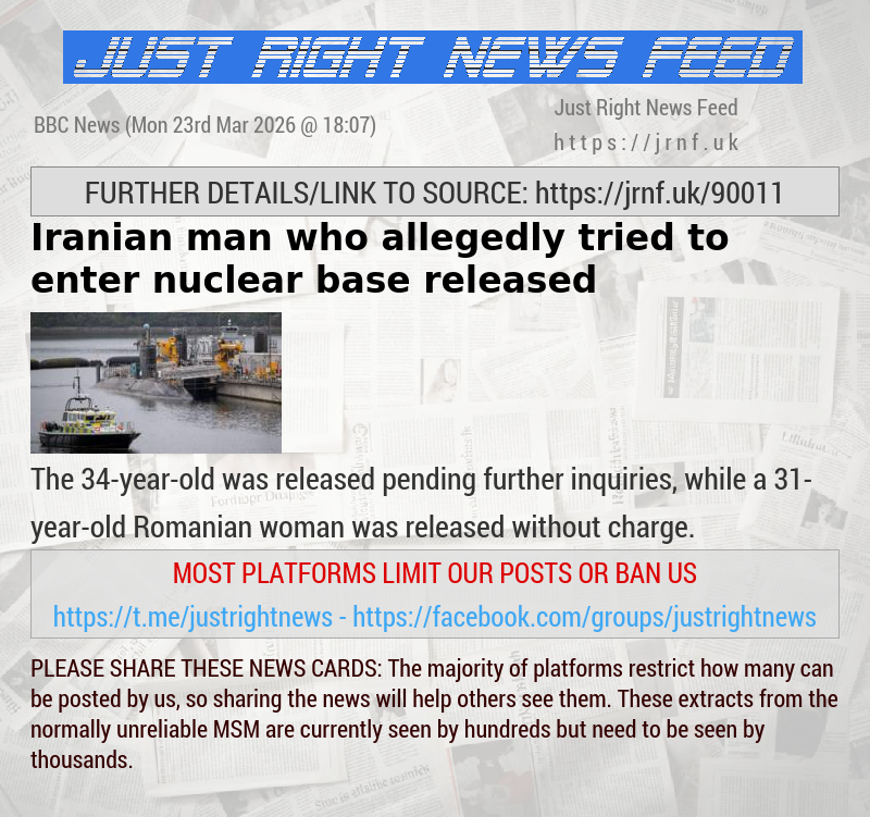 Iranian man who allegedly tried to enter nuclear base released