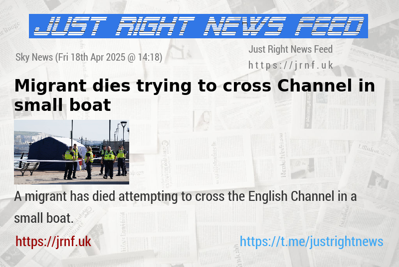 Migrant dies trying to cross Channel in small boat