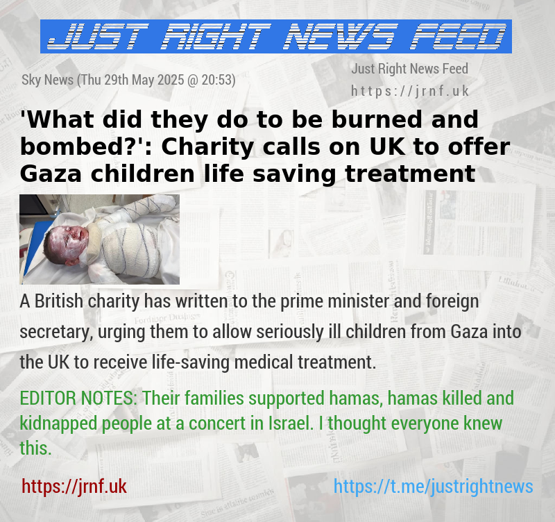 ’What did they do to be burned and bombed?’: Charity calls on UK to offer Gaza children life—saving treatment