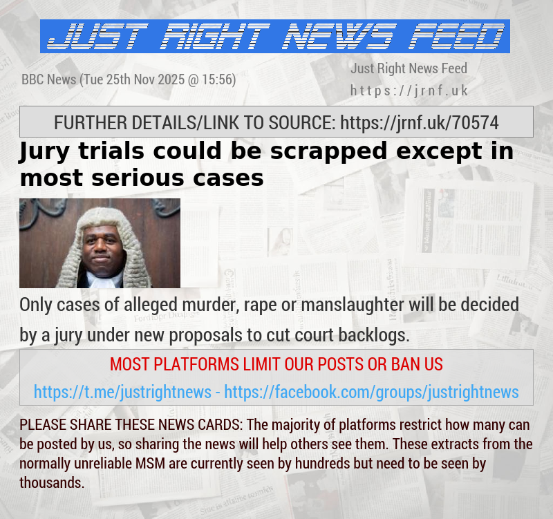 Jury trials could be scrapped except in most serious cases