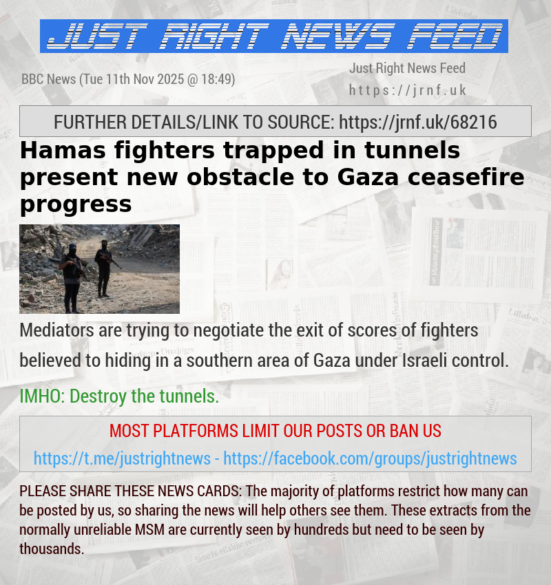 Hamas fighters trapped in tunnels present new obstacle to Gaza ceasefire progress